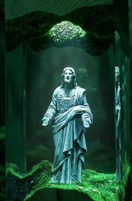 Jesus Christ Sacred Heart Resin Night Light